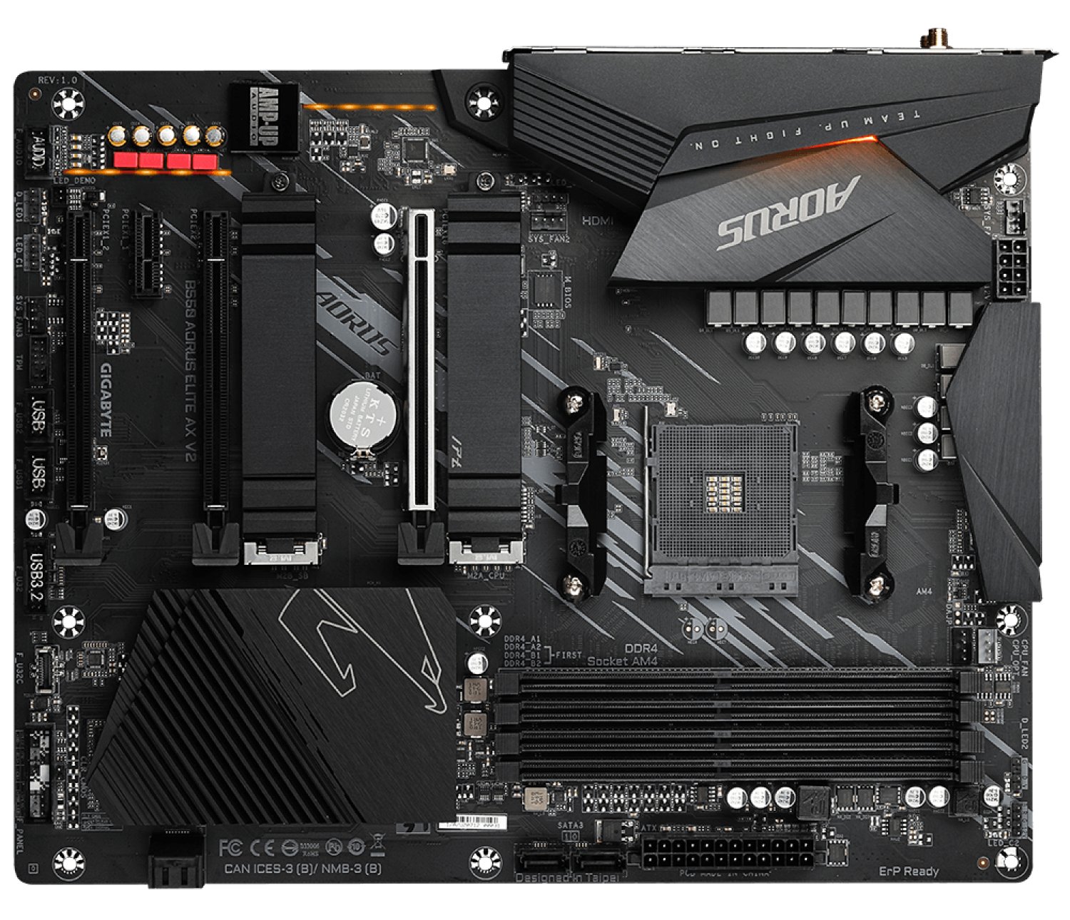 GIGABYTE B550 AORUS ELITE AX V2 4733MHz(OC) DDR4 Soket AM4 M.2 HDMI DP ATX Anakart YK9Y