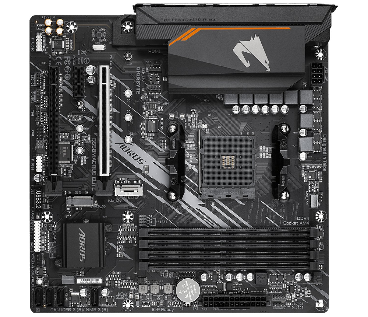 GIGABYTE B550M AORUS ELITE 4000MHz(OC) DDR4 Soket AM4 M.2 HDMI DVI mATX Anakart 2YPC