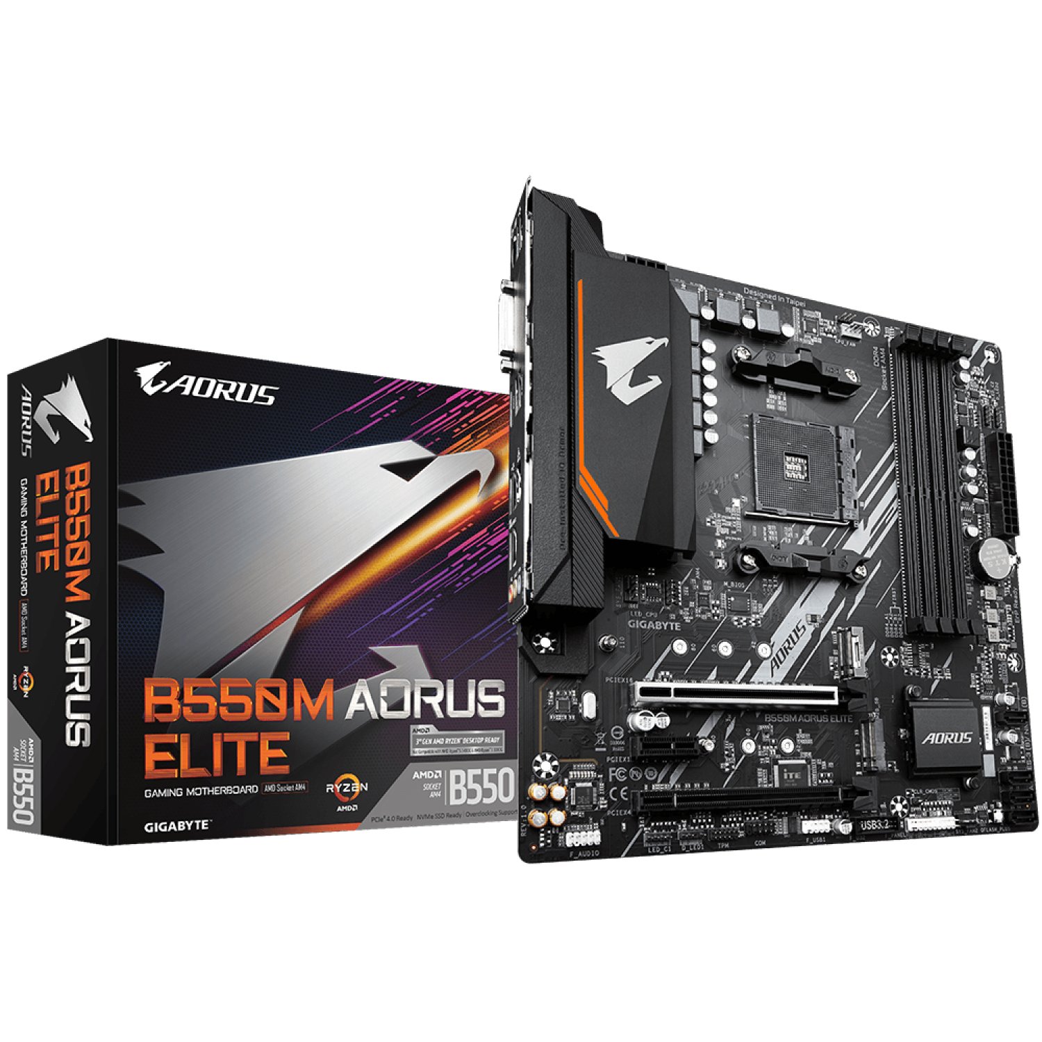 GIGABYTE B550M AORUS ELITE 4000MHz(OC) DDR4 Soket AM4 M.2 HDMI DVI mATX Anakart HJEF