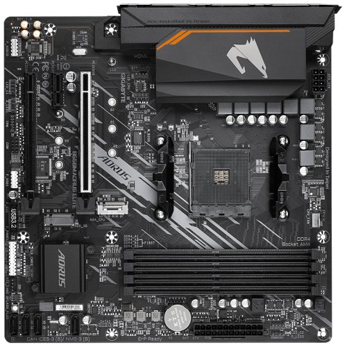 GIGABYTE B550M AORUS ELITE 4000MHz(OC) DDR4 Soket AM4 M.2 HDMI DVI mATX Anakart 2YPC
